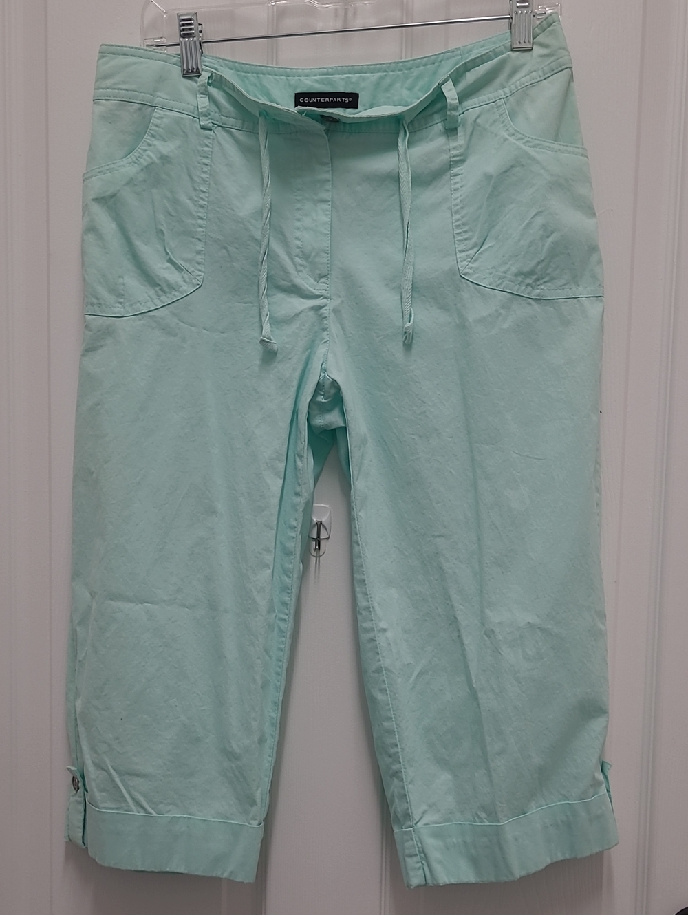 Counterparts Mint Green Drawstring Cropped Pants